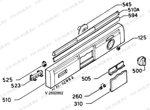 Взрыв-схема посудомоечной машины Unknown ZW826 - Схема узла W10 Panel